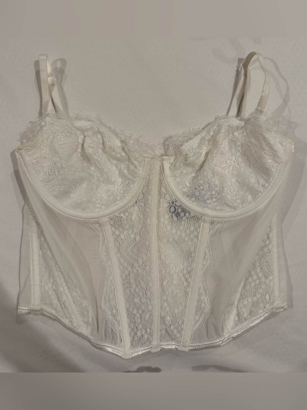 White Fox Boutique White Lace Corset Top